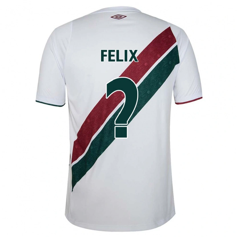 Danxen Enfant Maillot Gustavo Felix #0 Vert Bordeaux Blanc Tenues Extérieur 2025/26 T-Shirt