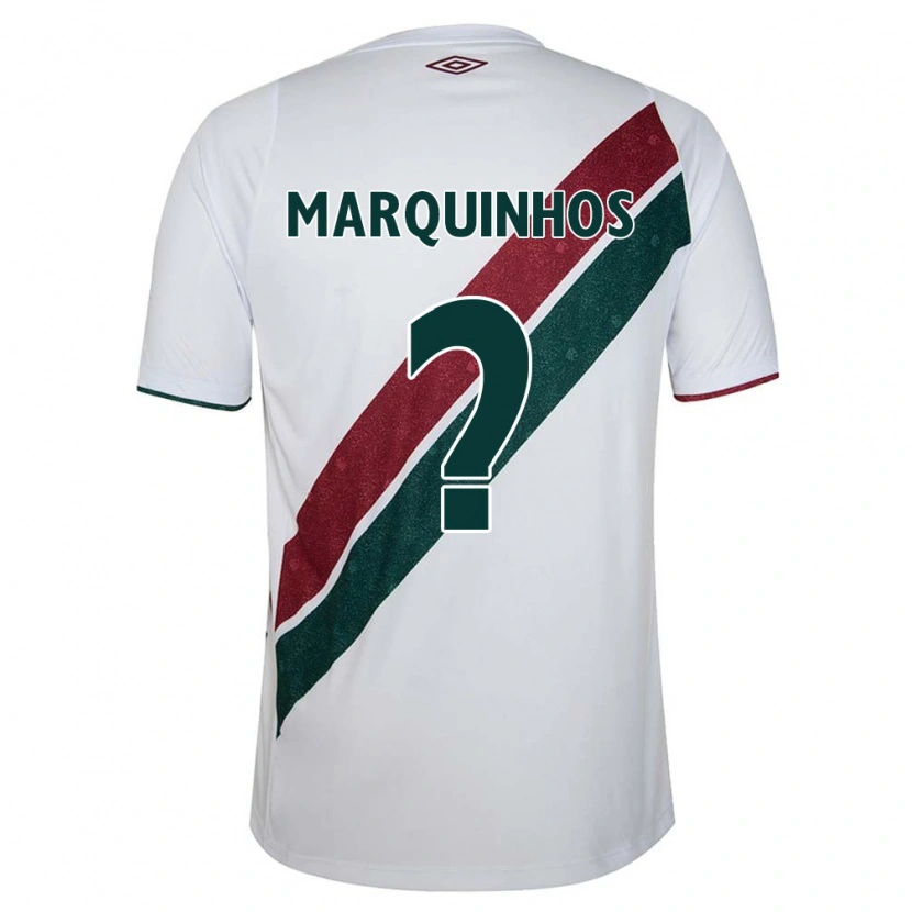 Danxen Enfant Maillot Marquinhos #0 Vert Bordeaux Blanc Tenues Extérieur 2025/26 T-Shirt