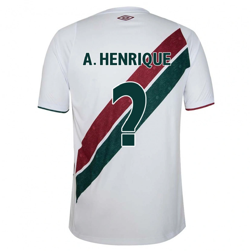 Danxen Enfant Maillot Arthur Henrique #0 Vert Bordeaux Blanc Tenues Extérieur 2025/26 T-Shirt