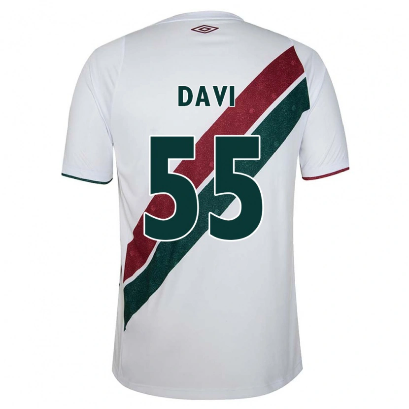 Danxen Enfant Maillot Wallace Davi #55 Vert Bordeaux Blanc Tenues Extérieur 2025/26 T-Shirt