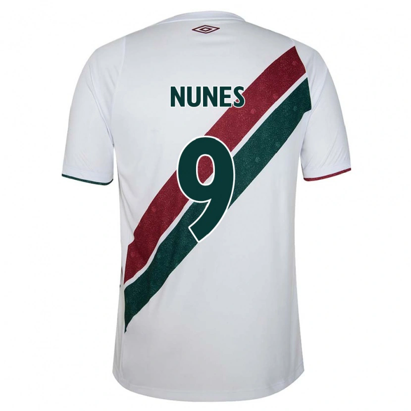 Danxen Enfant Maillot Carla Nunes #9 Vert Bordeaux Blanc Tenues Extérieur 2025/26 T-Shirt