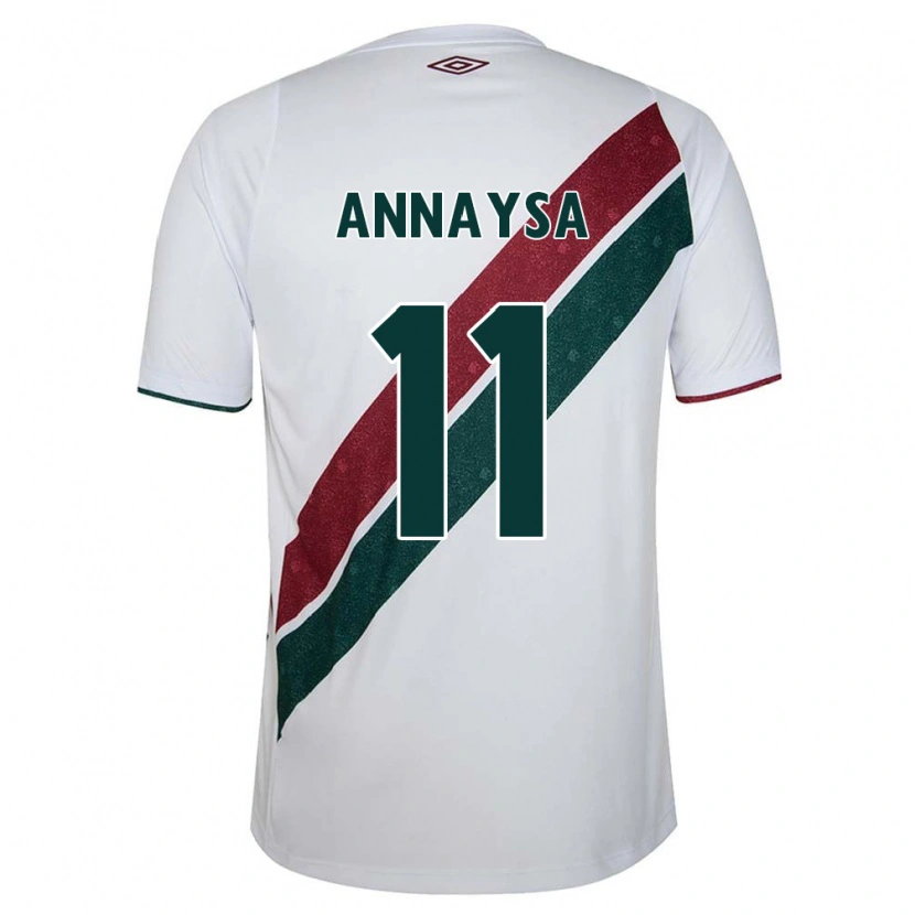 Danxen Enfant Maillot Annaysa #11 Vert Bordeaux Blanc Tenues Extérieur 2025/26 T-Shirt