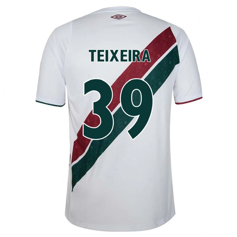 Danxen Enfant Maillot Gabriel Teixeira #39 Vert Bordeaux Blanc Tenues Extérieur 2025/26 T-Shirt