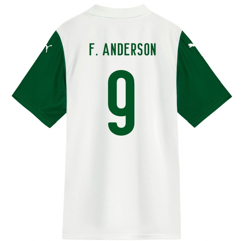 Danxen Enfant Maillot Felipe Anderson #9 Vert Blanc Tenues Extérieur 2025/26 T-Shirt