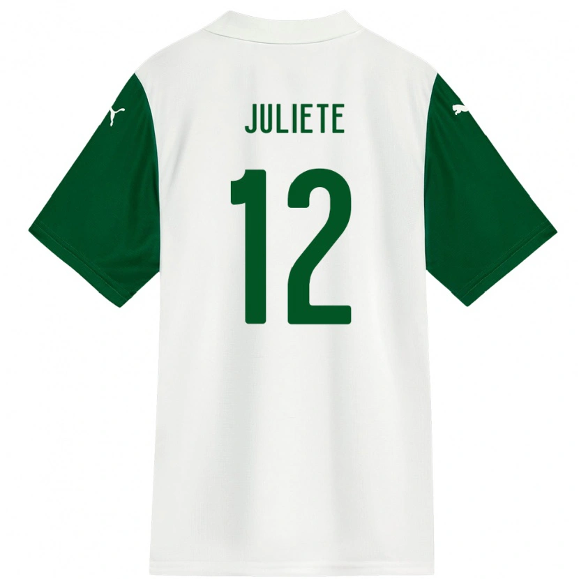 Danxen Enfant Maillot Juliete #12 Vert Blanc Tenues Extérieur 2025/26 T-Shirt