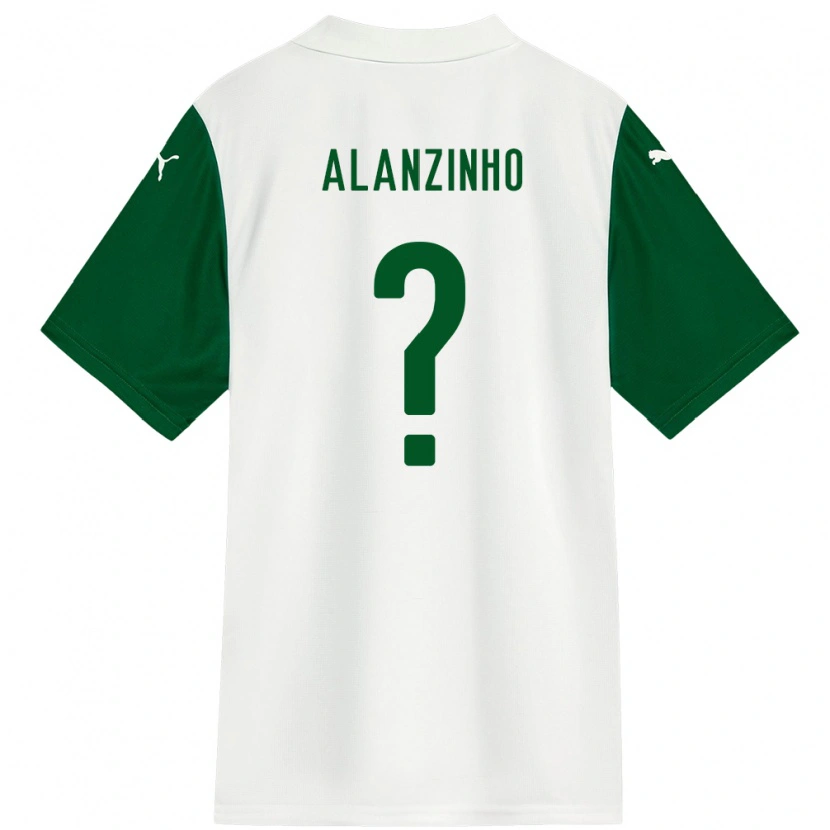 Danxen Enfant Maillot Alanzinho #0 Vert Blanc Tenues Extérieur 2025/26 T-Shirt