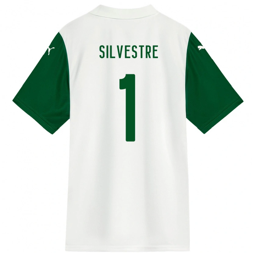 Danxen Enfant Maillot Vinicius Silvestre #1 Vert Blanc Tenues Extérieur 2025/26 T-Shirt