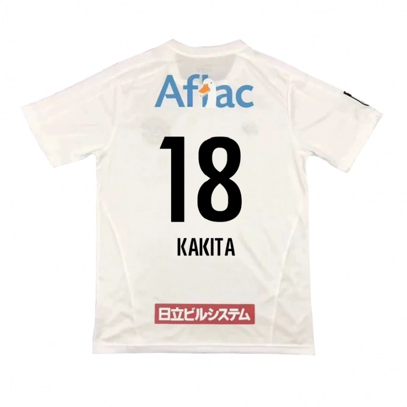 Danxen Enfant Maillot Yuki Kakita #18 Noir Jaune Tenues Extérieur 2025/26 T-Shirt