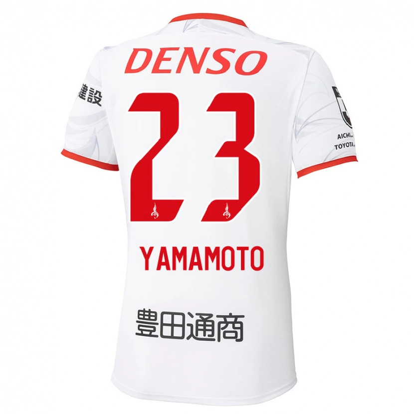 Danxen Enfant Maillot Haruki Yamamoto #23 Rouge Jaune Tenues Extérieur 2025/26 T-Shirt