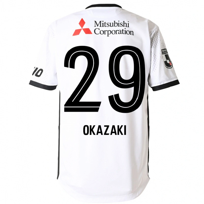 Danxen Enfant Maillot Makoto Okazaki #29 Bleu Royal Blanc Tenues Extérieur 2025/26 T-Shirt