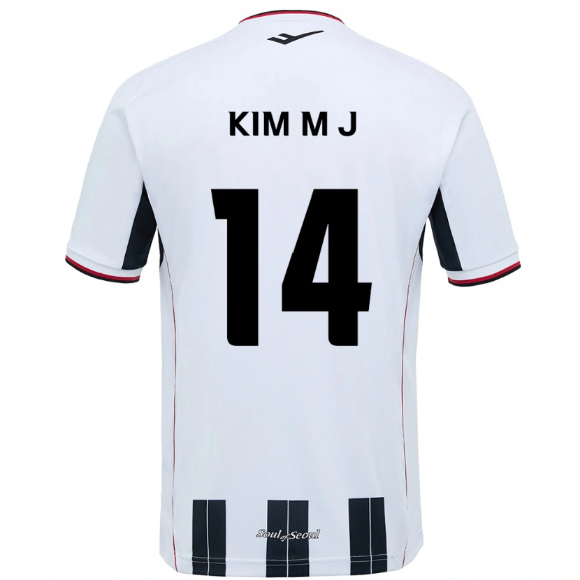 Danxen Enfant Maillot Kim Min-Ji #14 Noir Rouge Tenues Extérieur 2025/26 T-Shirt