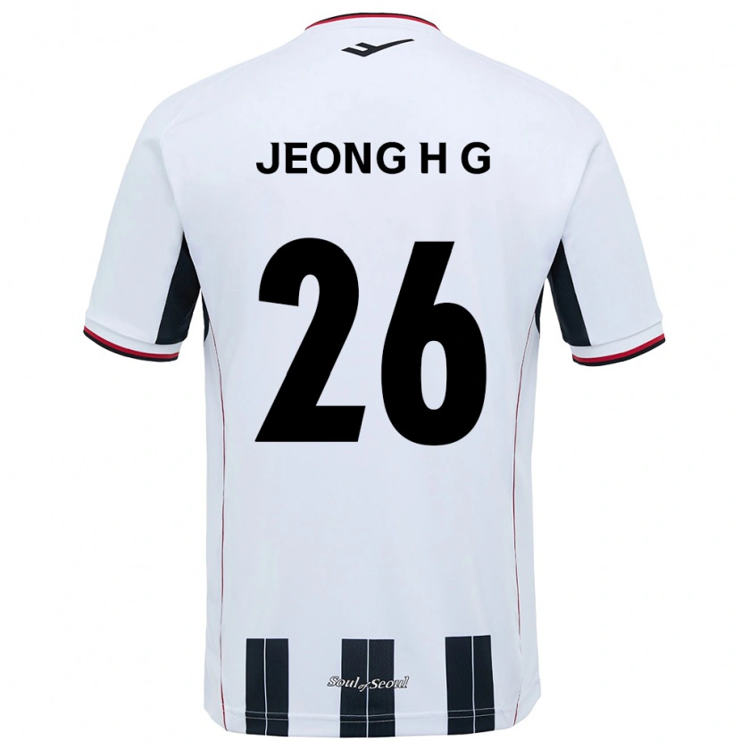 Danxen Enfant Maillot Jeong Hyun-Gyeong #26 Noir Rouge Tenues Extérieur 2025/26 T-Shirt