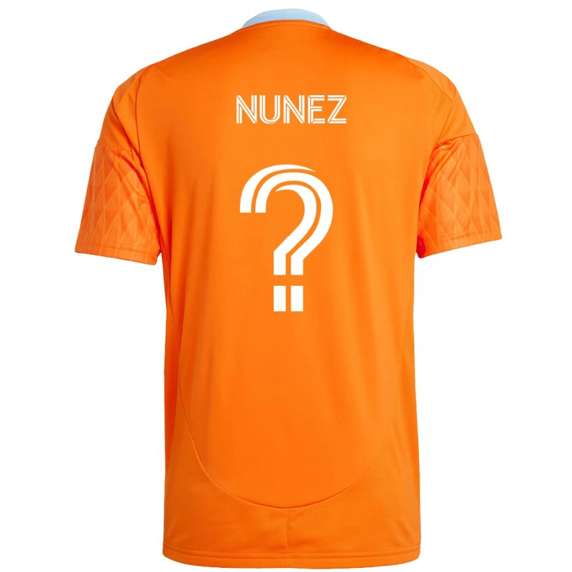 Danxen Homme Maillot José Núñez #0 Violet Orange Tenues Domicile 2025/26 T-Shirt