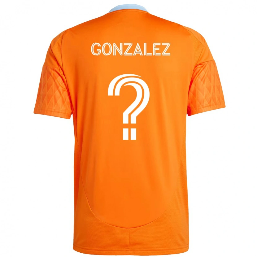 Danxen Homme Maillot Axel Gonzalez #0 Violet Orange Tenues Domicile 2025/26 T-Shirt