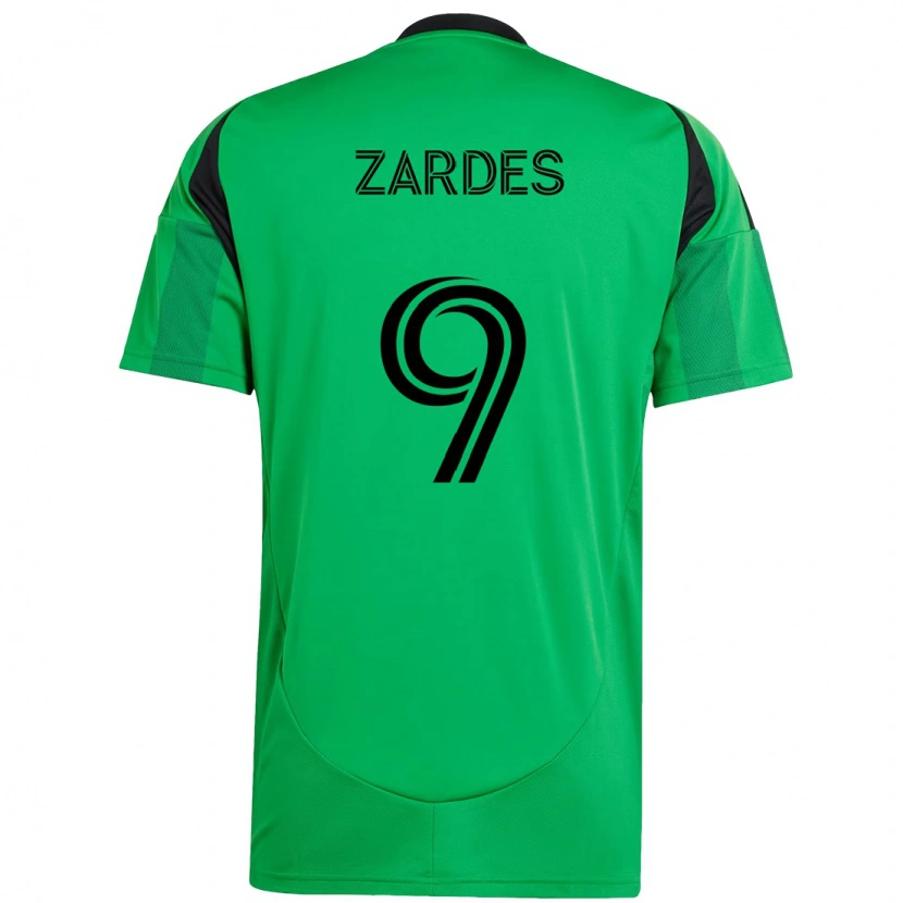 Danxen Homme Maillot Gyasi Zardes #9 Blanc Vert Tenues Domicile 2025/26 T-Shirt