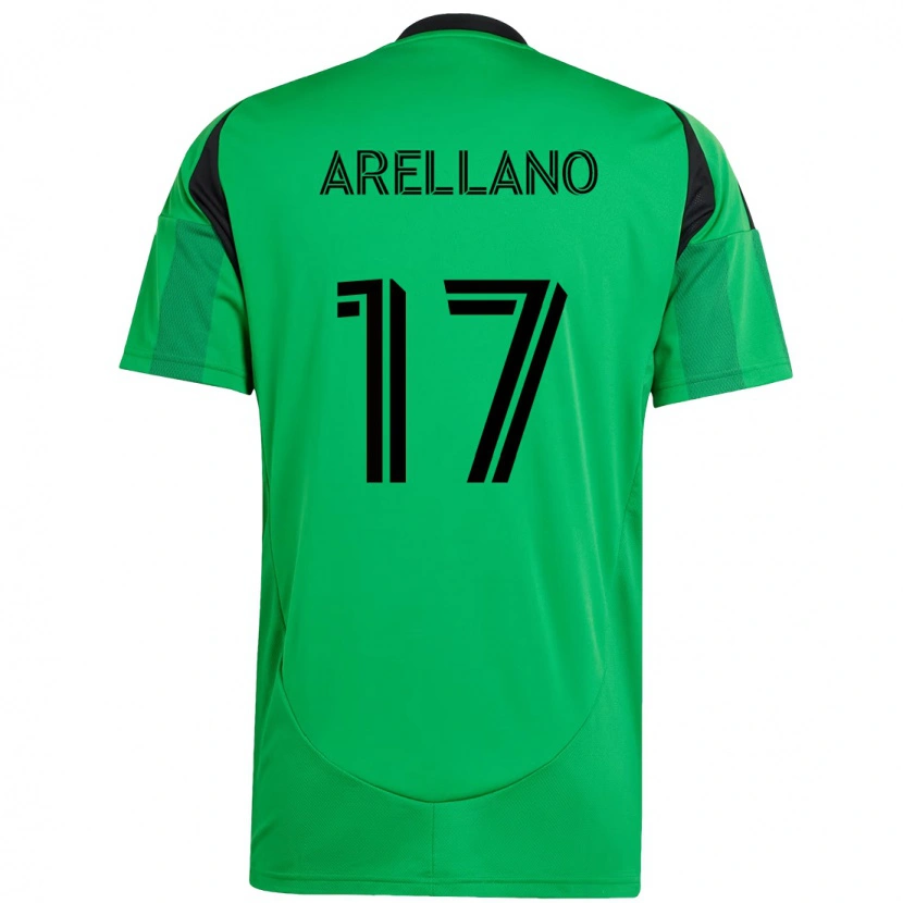 Danxen Homme Maillot Bryan Arellano #17 Blanc Vert Tenues Domicile 2025/26 T-Shirt