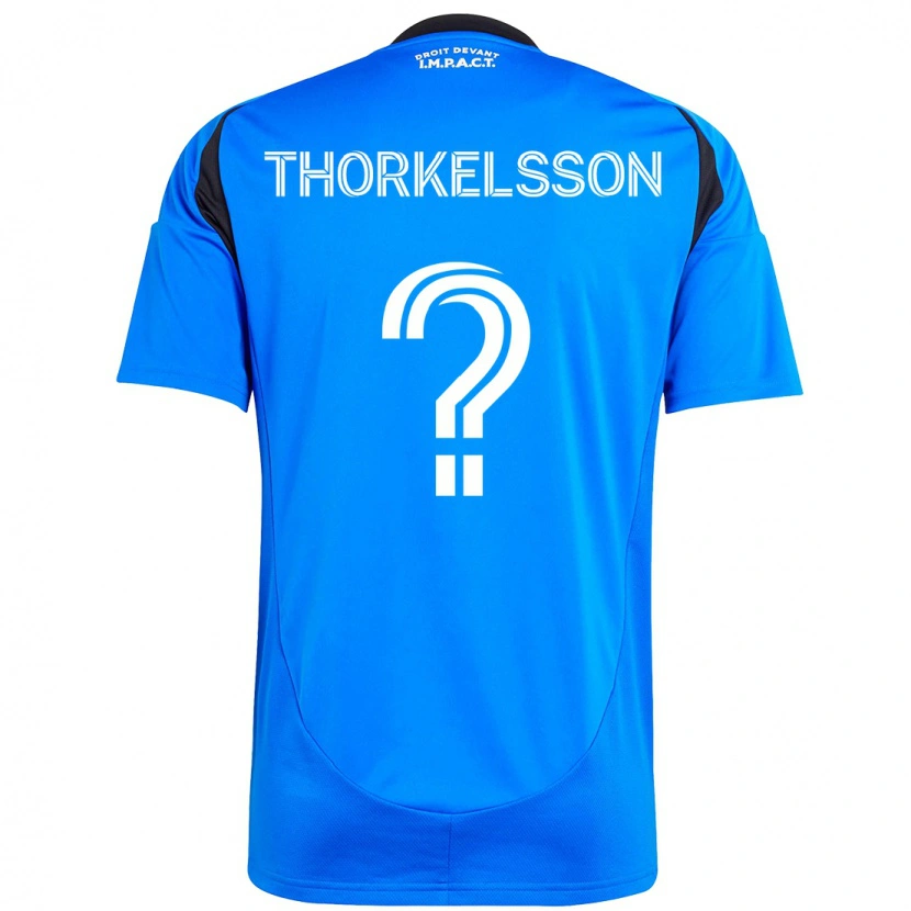 Danxen Homme Maillot Róbert Orri Thorkelsson #0 Bleu Ciel Bleu Foncé Tenues Domicile 2025/26 T-Shirt