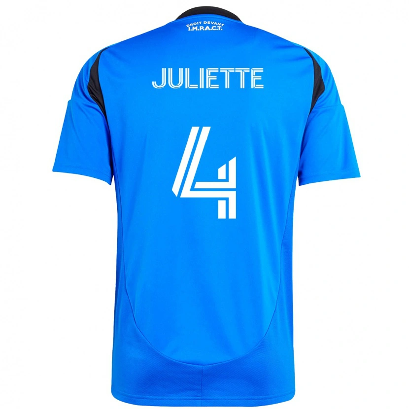 Danxen Homme Maillot Perreault Juliette #4 Bleu Ciel Bleu Foncé Tenues Domicile 2025/26 T-Shirt