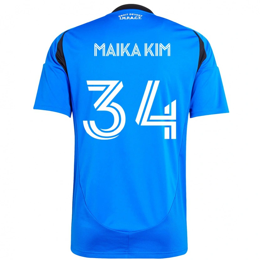 Danxen Homme Maillot Guerrier Maika Kim #34 Bleu Ciel Bleu Foncé Tenues Domicile 2025/26 T-Shirt