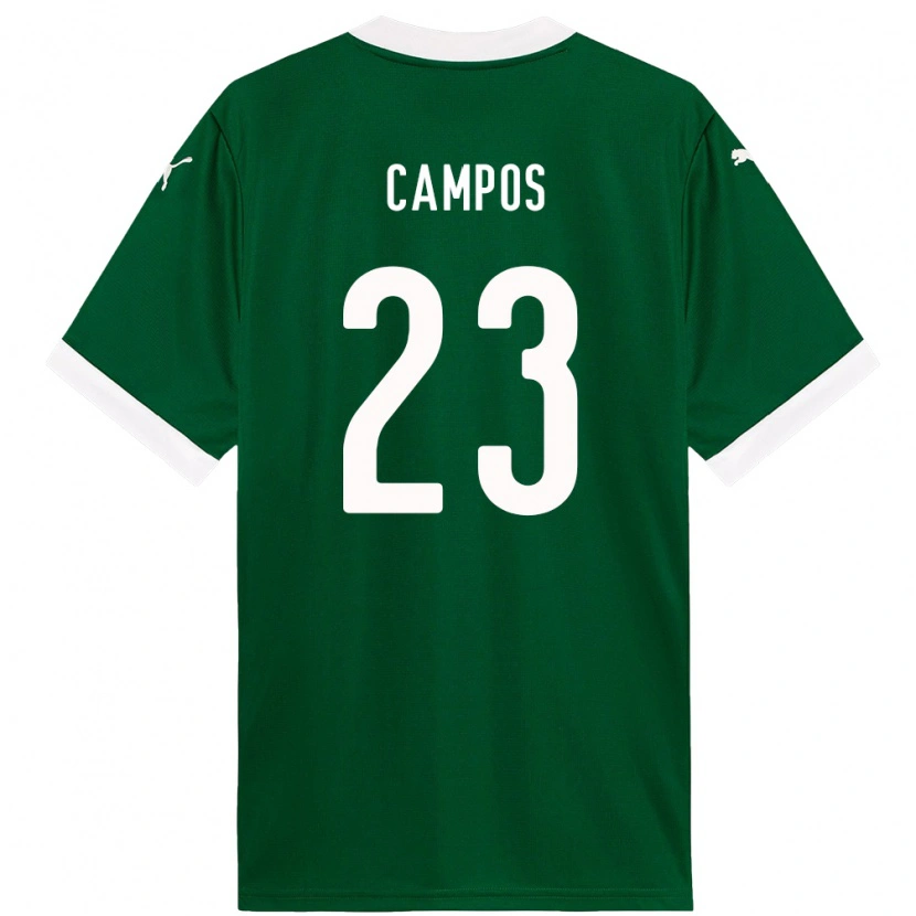 Danxen Homme Maillot Victor Campos #23 Blanc Vert Tenues Domicile 2025/26 T-Shirt