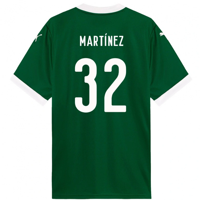 Danxen Homme Maillot Emiliano Martínez #32 Blanc Vert Tenues Domicile 2025/26 T-Shirt