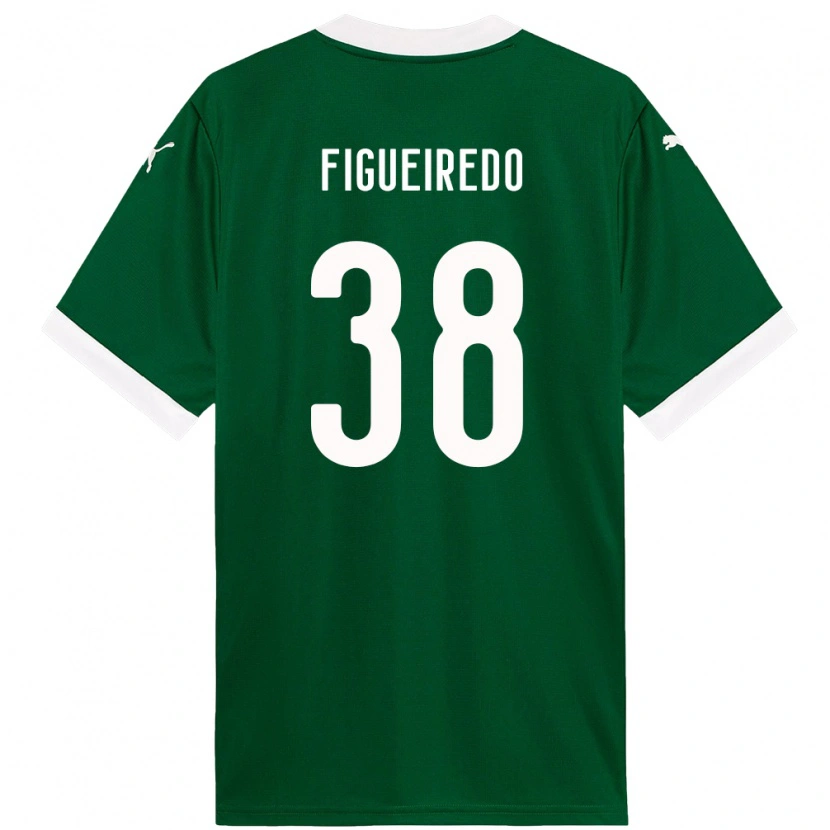 Danxen Homme Maillot Figueiredo #38 Blanc Vert Tenues Domicile 2025/26 T-Shirt