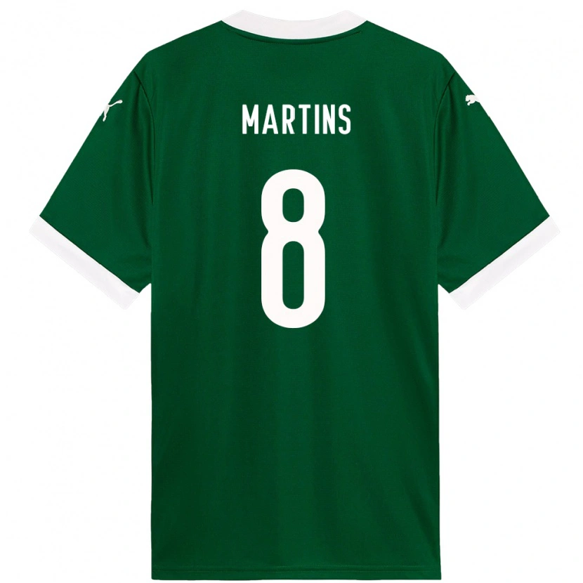 Danxen Homme Maillot Diany Martins #8 Blanc Vert Tenues Domicile 2025/26 T-Shirt