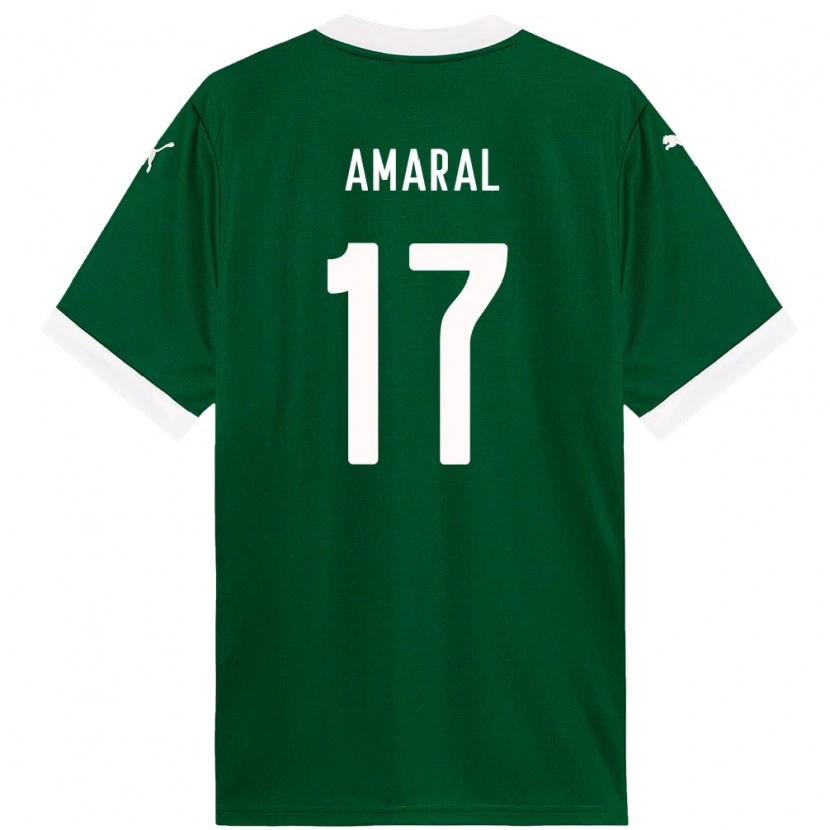 Danxen Homme Maillot Isadora Amaral #17 Blanc Vert Tenues Domicile 2025/26 T-Shirt