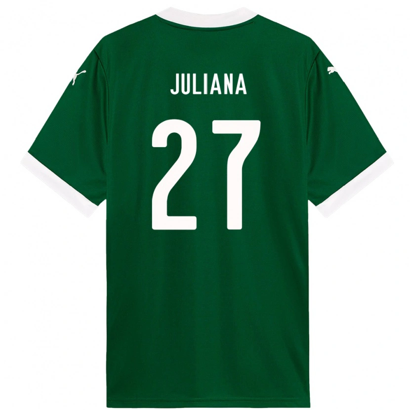 Danxen Homme Maillot Juliana #27 Blanc Vert Tenues Domicile 2025/26 T-Shirt