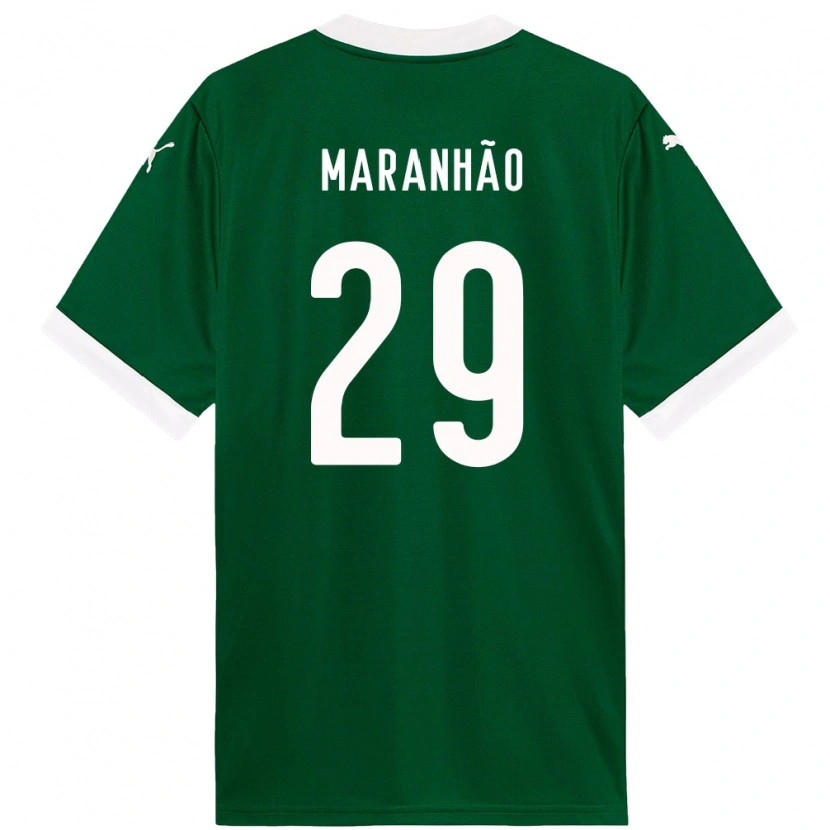 Danxen Homme Maillot Taina Maranhão #29 Blanc Vert Tenues Domicile 2025/26 T-Shirt