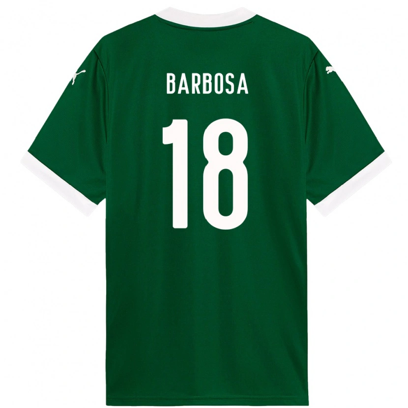 Danxen Homme Maillot Danilo Barbosa #18 Blanc Vert Tenues Domicile 2025/26 T-Shirt