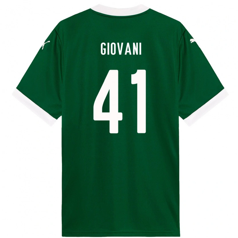 Danxen Homme Maillot Giovani #41 Blanc Vert Tenues Domicile 2025/26 T-Shirt