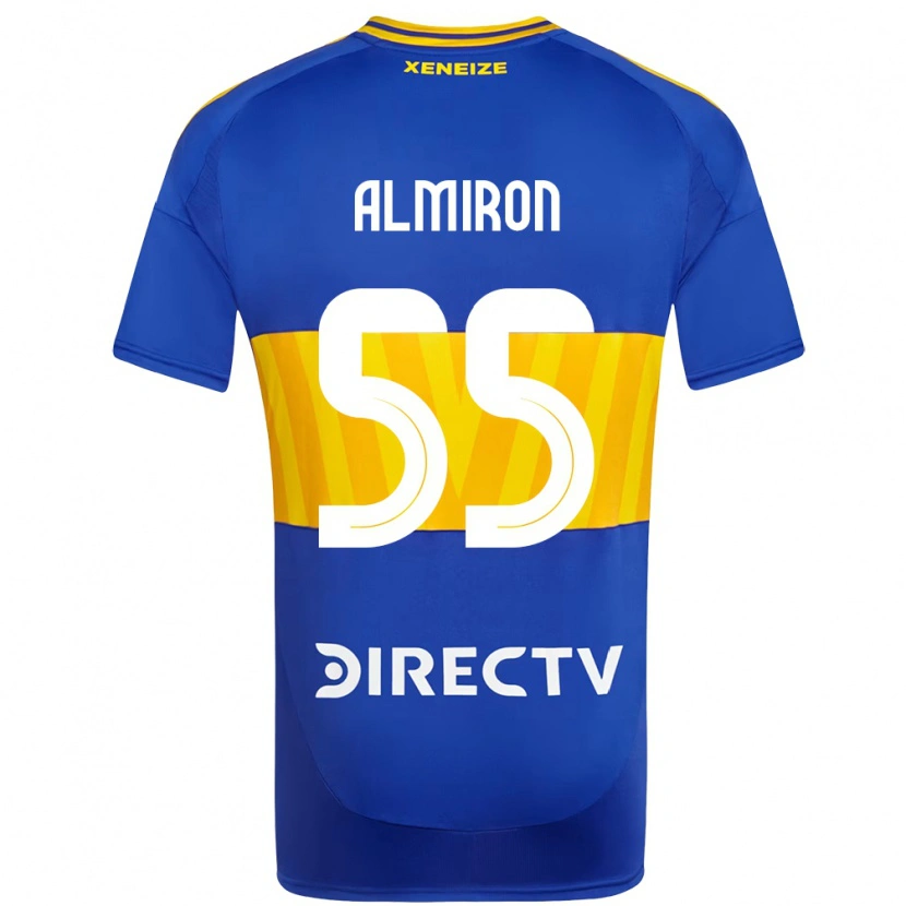 Danxen Homme Maillot Ezequiel Almiron #55 Blanc Bleu Tenues Domicile 2025/26 T-Shirt