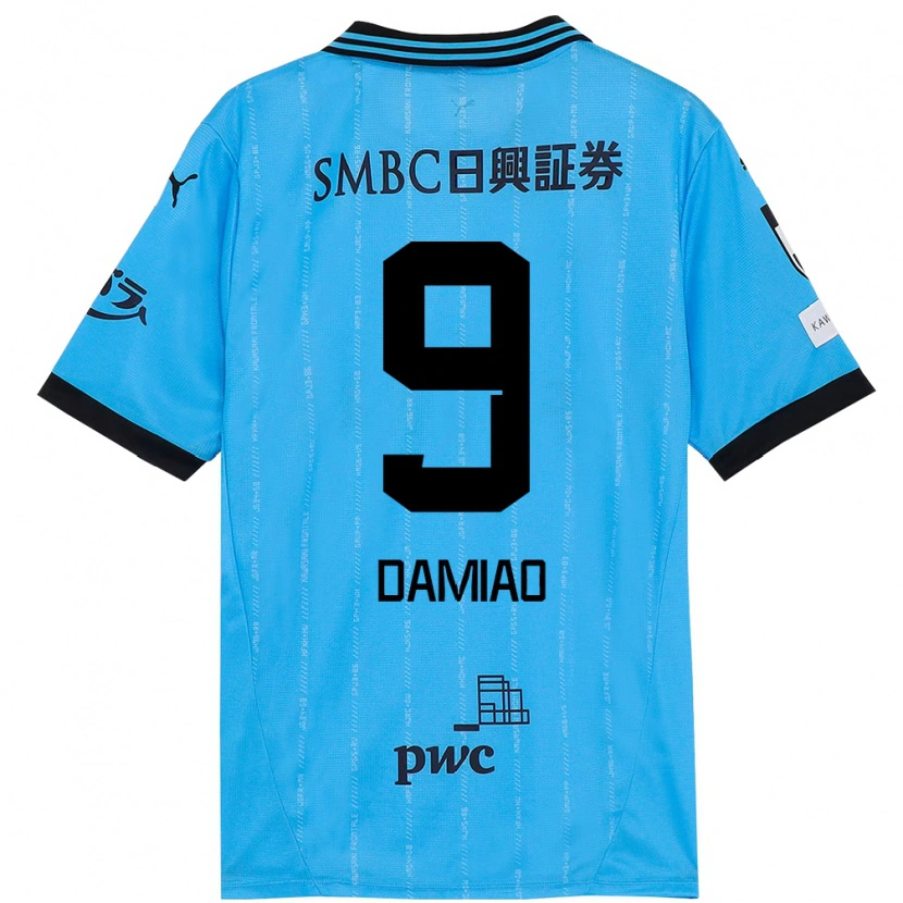 Danxen Homme Maillot Leandro Damiao #9 Blanc Bleu Ciel Tenues Domicile 2025/26 T-Shirt