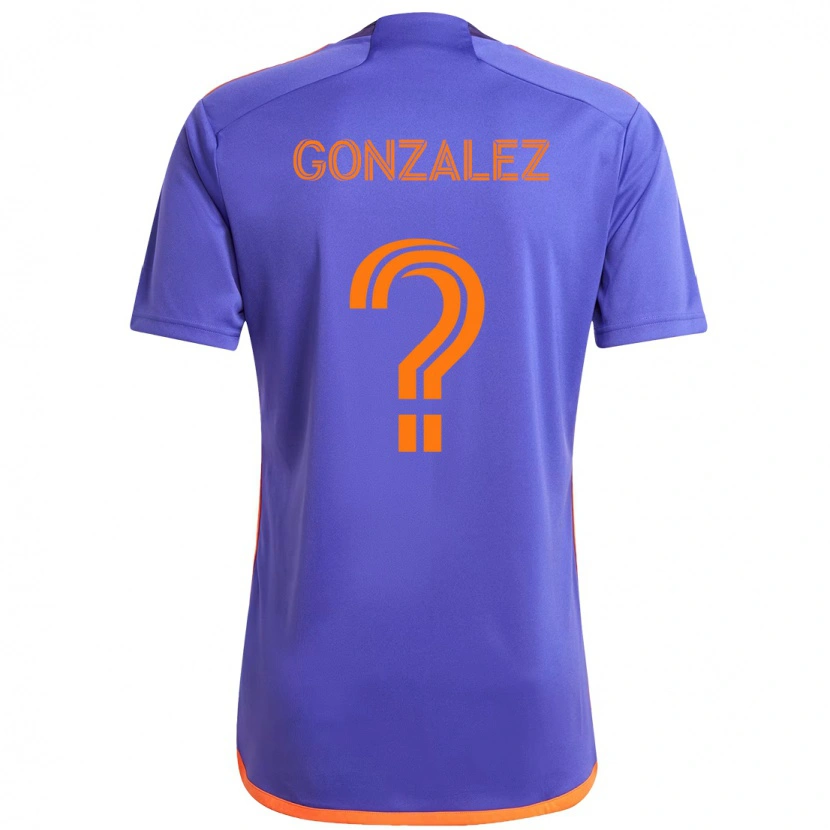 Danxen Homme Maillot Axel Gonzalez #0 Orange Blanc Tenues Extérieur 2025/26 T-Shirt