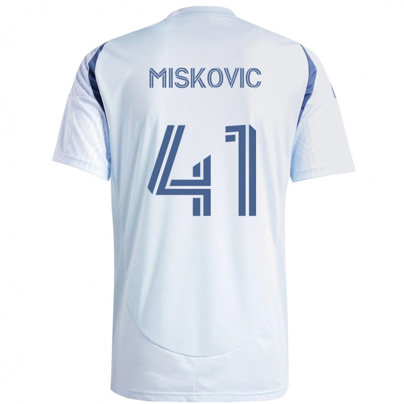 Danxen Homme Maillot Mihajlo Miskovic #41 Rouge Blanc Tenues Extérieur 2025/26 T-Shirt