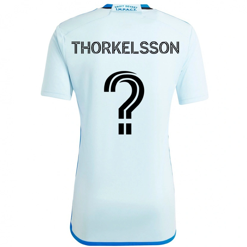 Danxen Homme Maillot Róbert Orri Thorkelsson #0 Bleu Foncé Noir Tenues Extérieur 2025/26 T-Shirt