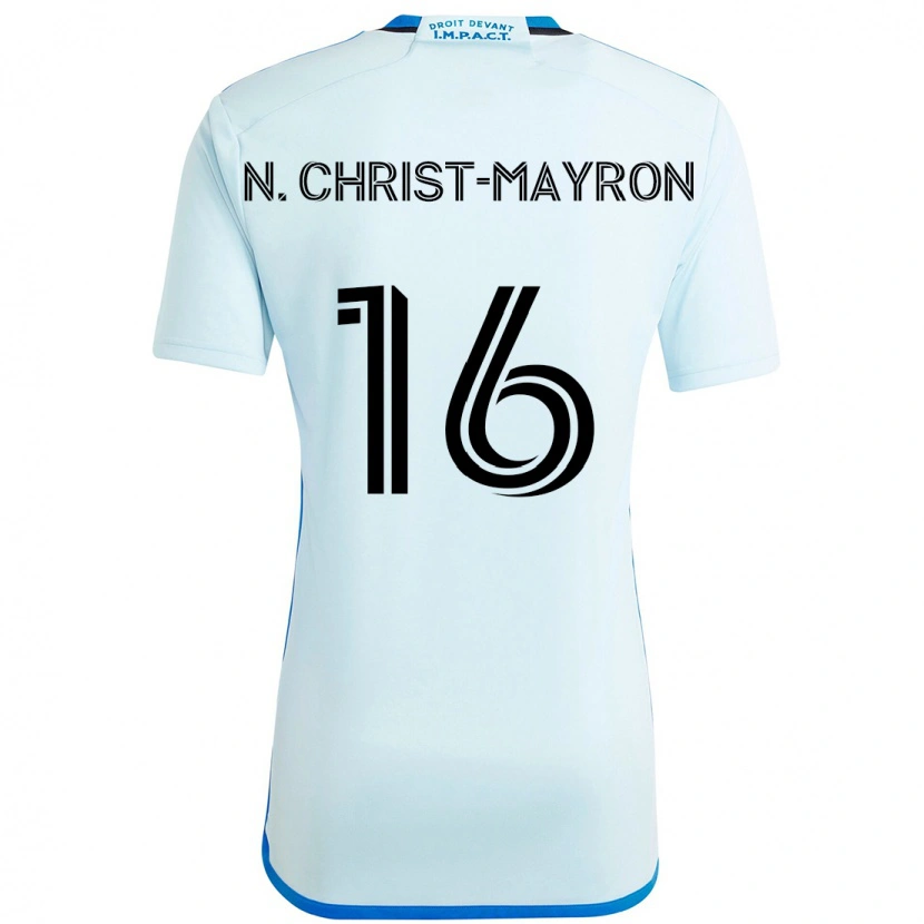 Danxen Homme Maillot Brou Aya N'ta Christ-Mayron #16 Bleu Foncé Noir Tenues Extérieur 2025/26 T-Shirt