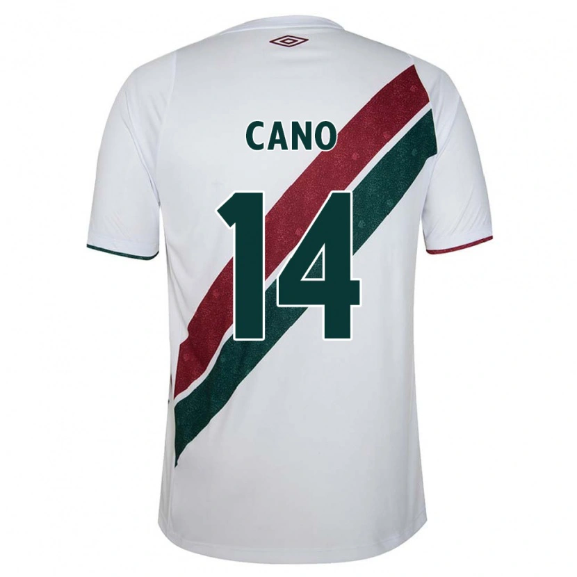 Danxen Homme Maillot Germán Cano #14 Vert Bordeaux Blanc Tenues Extérieur 2025/26 T-Shirt