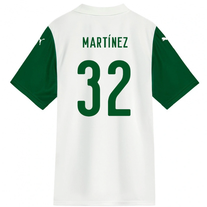 Danxen Homme Maillot Emiliano Martínez #32 Vert Blanc Tenues Extérieur 2025/26 T-Shirt