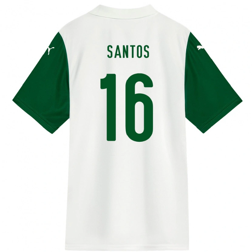 Danxen Homme Maillot Gaby Santos #16 Vert Blanc Tenues Extérieur 2025/26 T-Shirt