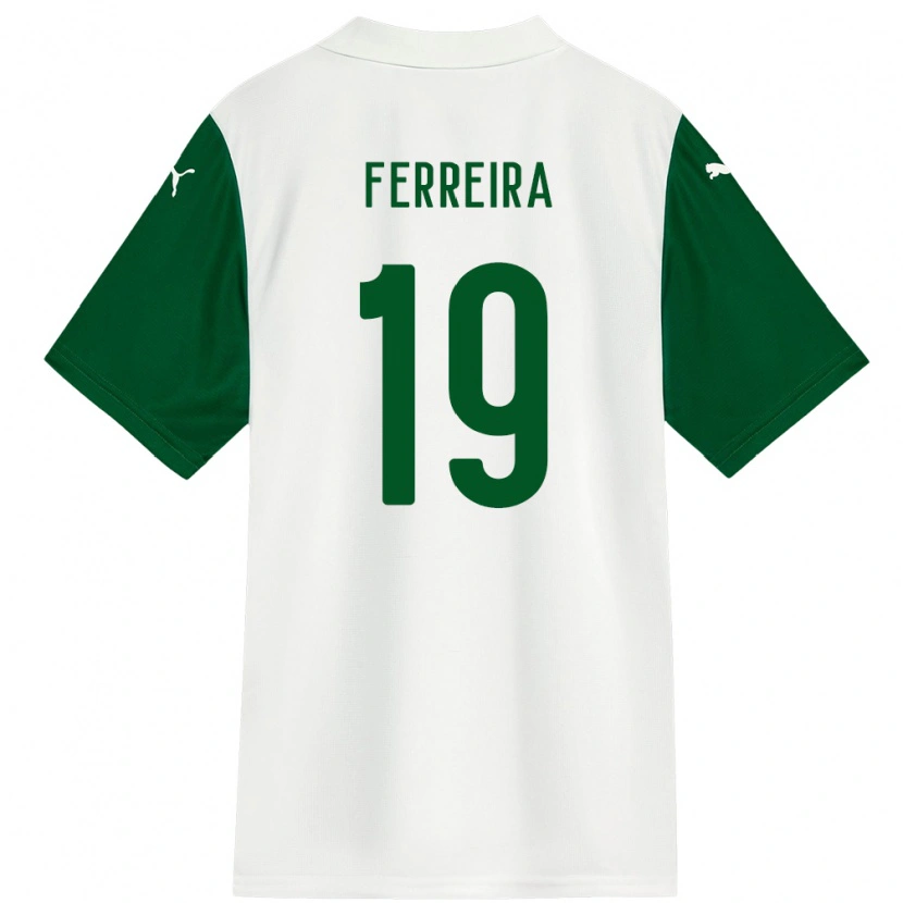 Danxen Homme Maillot Letícia Ferreira #19 Vert Blanc Tenues Extérieur 2025/26 T-Shirt