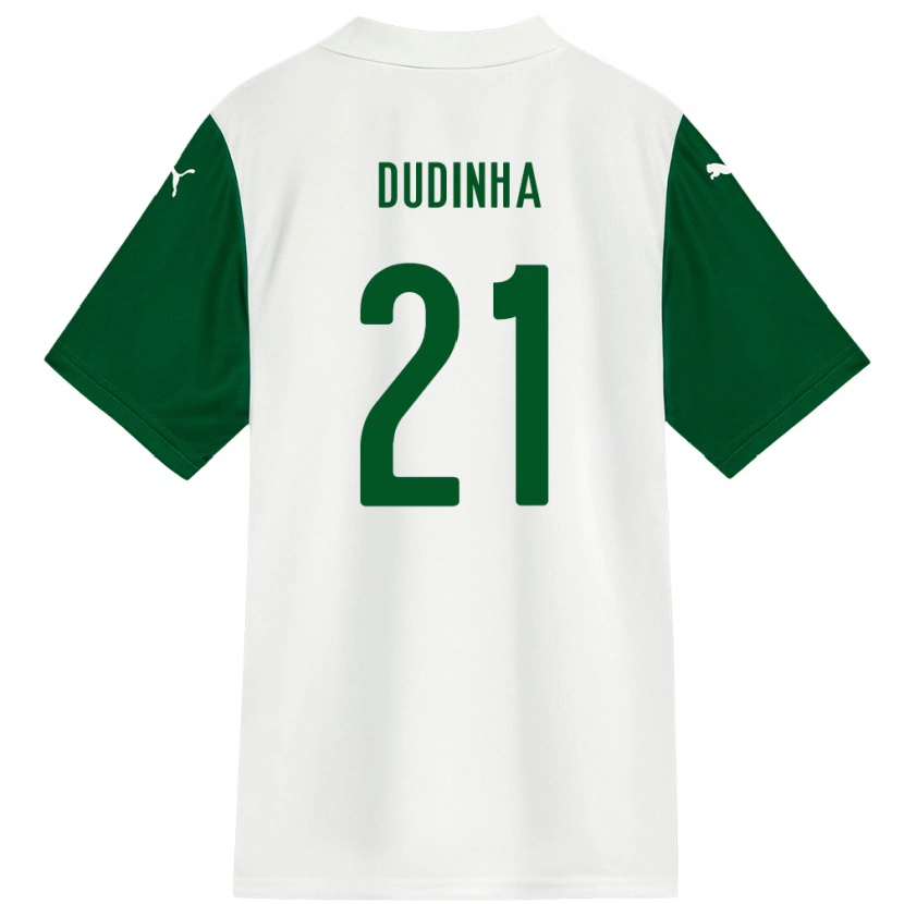 Danxen Homme Maillot Dudinha #21 Vert Blanc Tenues Extérieur 2025/26 T-Shirt