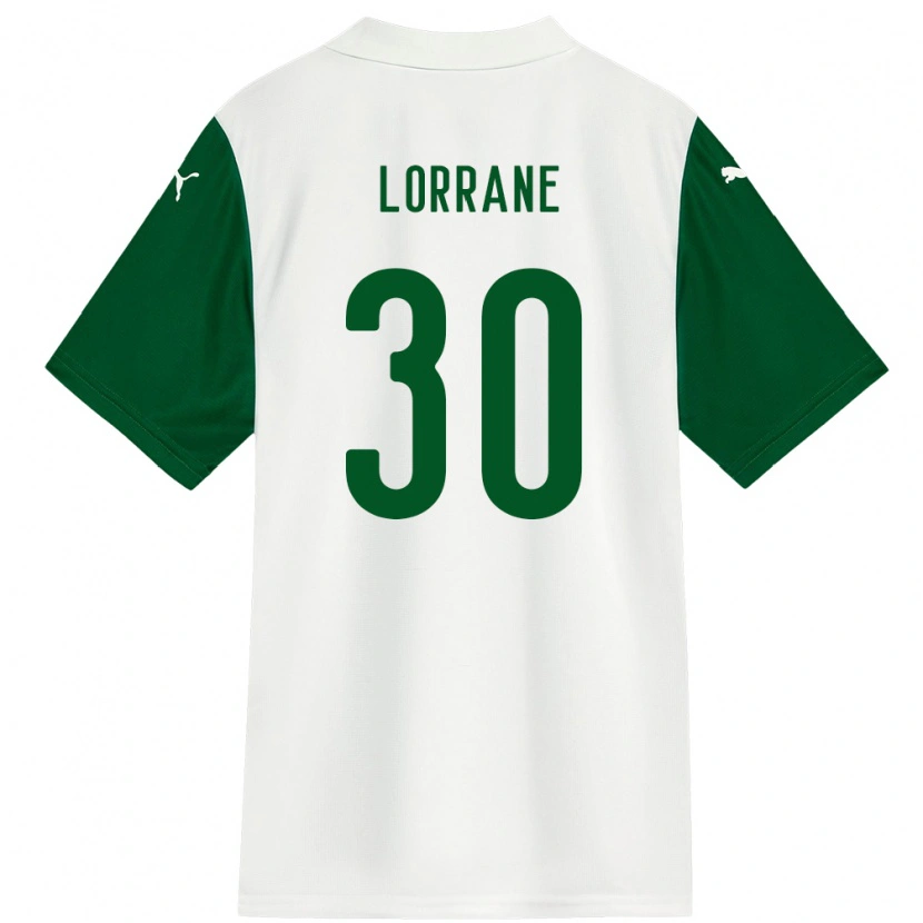 Danxen Homme Maillot Lorrane #30 Vert Blanc Tenues Extérieur 2025/26 T-Shirt