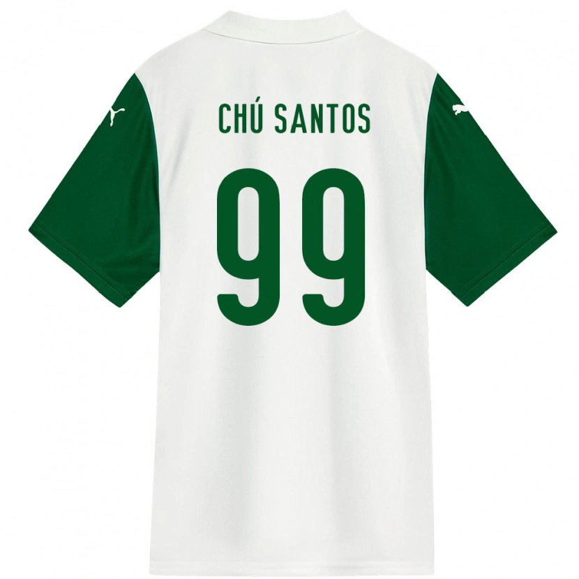 Danxen Homme Maillot Chú Santos #99 Vert Blanc Tenues Extérieur 2025/26 T-Shirt