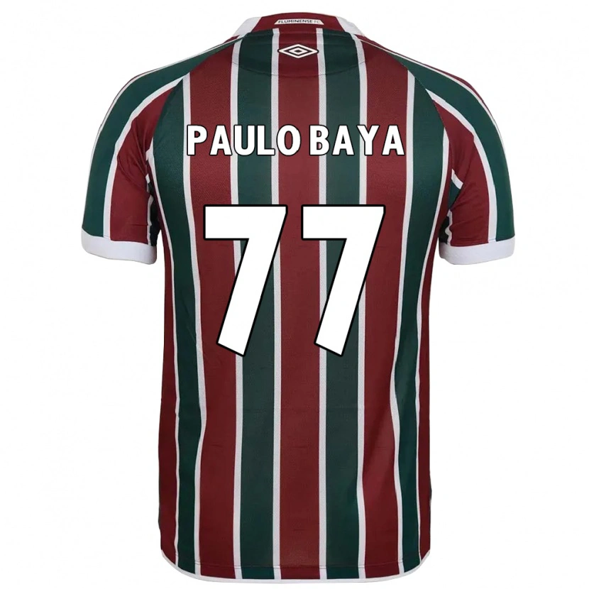 Danxen Femme Maillot Paulo Baya #77 Blanc Vert Bordeaux Tenues Domicile 2025/26 T-Shirt