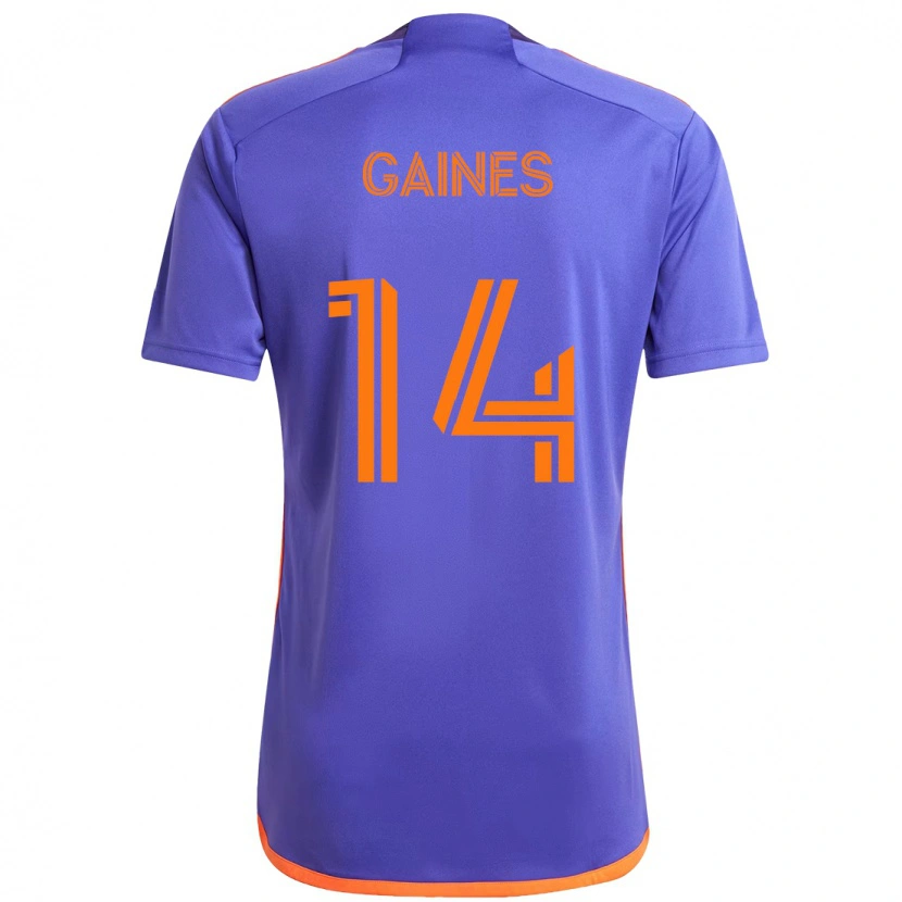 Danxen Femme Maillot Mckinze Gaines #14 Orange Blanc Tenues Extérieur 2025/26 T-Shirt