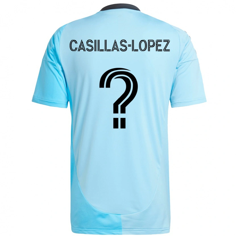 Danxen Femme Maillot Carlos Casillas-Lopez #0 Noir Bleu Tenues Extérieur 2025/26 T-Shirt