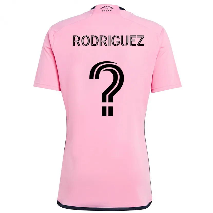 Danxen Enfant Maillot Emerson Rodríguez #0 Rose Tenues Domicile 2024/25 T-Shirt