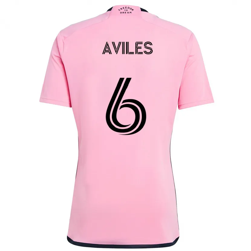 Danxen Enfant Maillot Tomás Avilés #6 Rose Tenues Domicile 2024/25 T-Shirt